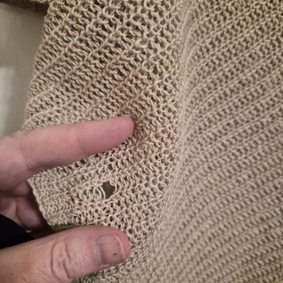 Eileen Fisher Asymmetrical Mesh Poncho One SizePhotos. READ - Picture 5 of 6